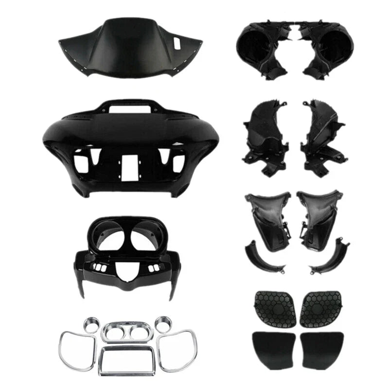 Vivid Black Fairing Speaker Box Air Duct Instrument Fit For Road Glide 2015-2023