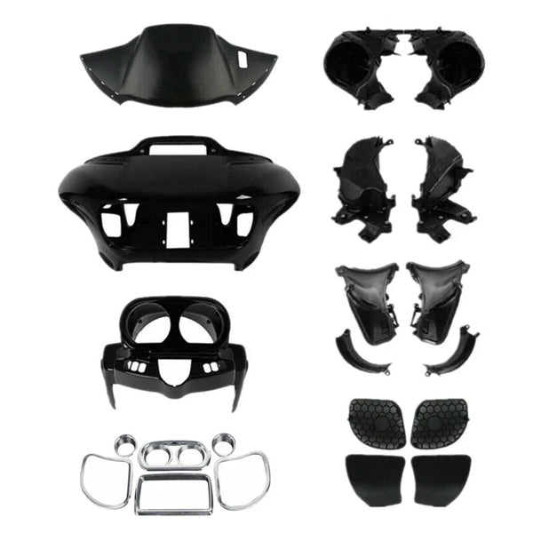 Vivid Black Fairing Speaker Box Air Duct Instrument Fit For Road Glide 2015-2023