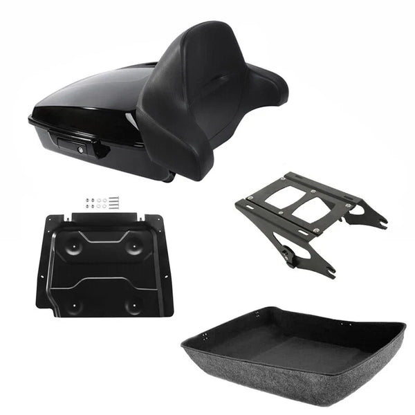 Chopped Trunk Backrest Mount Plate Fit For Harley Touring Road King Glide 14-26