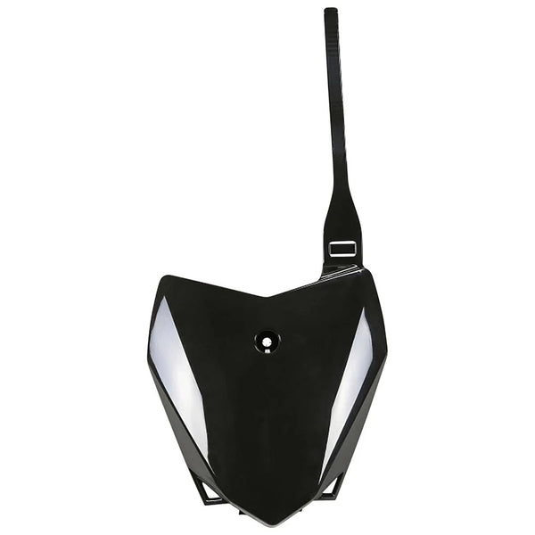 UFO Front Number Plate Black For Kawasaki KLX110L 2010-2020