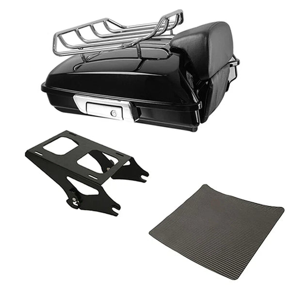 Black Razor Trunk Mount Rack Fit For Harley Touring Road King Street Glide 14-26