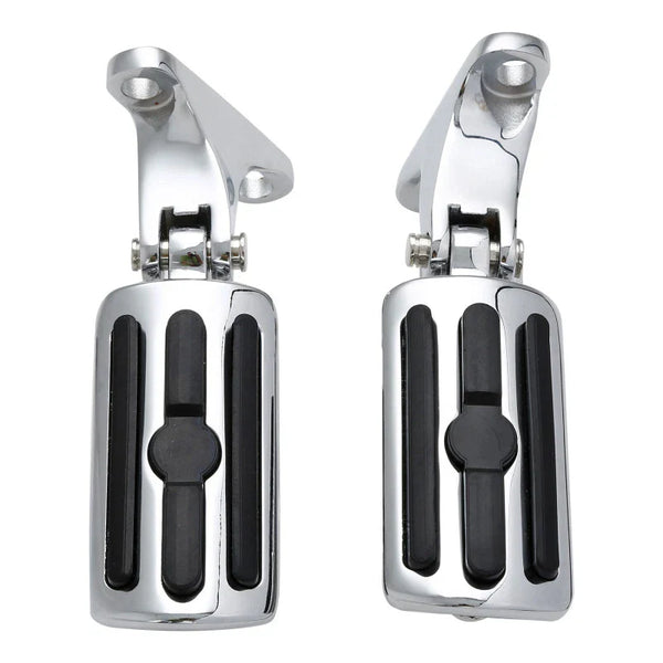 Chrome Rear Passenger Footpegs Mount Fit For Harley Touring Road King 1993-2025