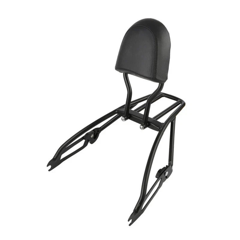 Chrome/Black Sissy Bar Luggage Rack Backrest For Harley Street 500 750 2015-2020