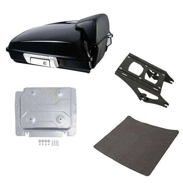 Razor Trunk Backrest Pad Mount Rack Fits For Harley Electra Road Glide 2014-2026