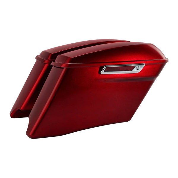 4" Hard Extended Saddlebags Fit For Harley Road Glide 14-24 Velocity Red Sunglo