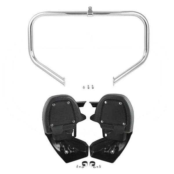 Lower Vented Leg Fairings & Engine Guard Bar Fit For Harley Road King 2009-2013