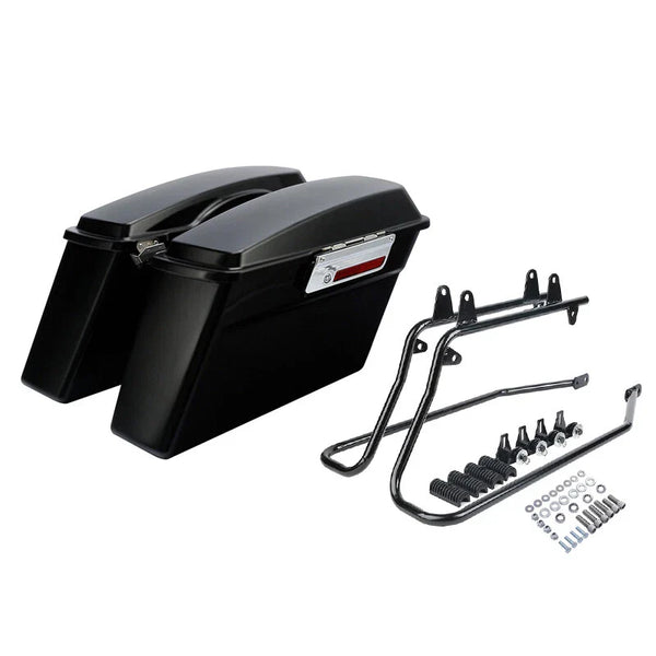 Matte Saddlebag Conversion Bracket Fit For Harley Heritage Softail Classic 84-17