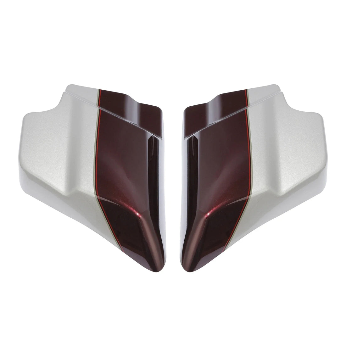 Side Covers Panel Fit For Harley Road King 2009-23 Twisted Cherry/Silver Fortune