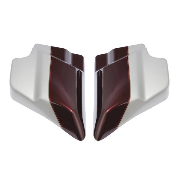 Side Covers Panel Fit For Harley Road King 2009-23 Twisted Cherry/Silver Fortune