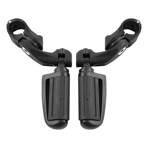 Matte Black 1 1/4'' 32mm Short Angled Highway Bar Pegs Mount Footpeg Pedal Rests