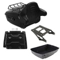 Black King Trunk Pad Backrest Rack Mount Plate Fit For Harley Touring 2014-26 25