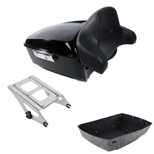 King Trunk Backrest Chrome Mount Fit For Harley Touring Street Glide 2014-2026