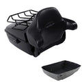 King Trunk Backrest Rack Black Latch Fit For Harley Touring Electra Glide 14-26