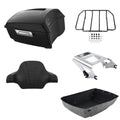 Matte Black King Trunk Backrest Rack Mount Fit For Harley Road Glide 2009-2013