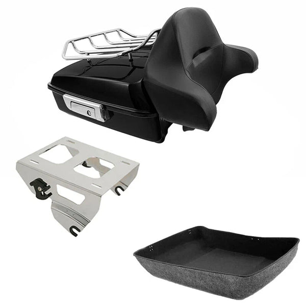 Chopped Trunk Solo Mount Rack Fit For Harley Touring Street Road Glide 2014-2026