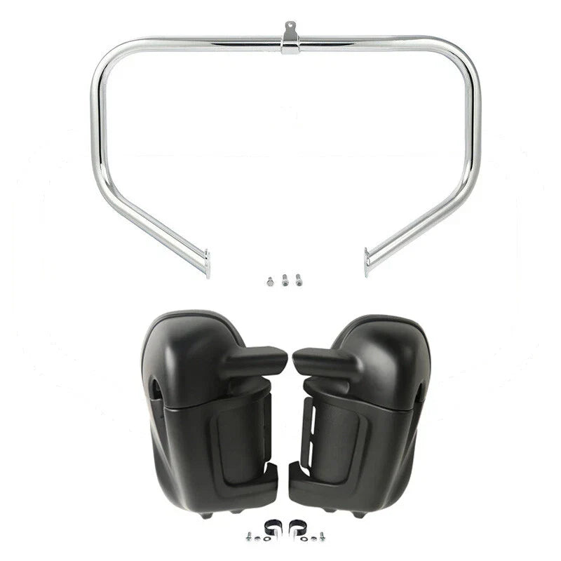 Matte Lower Vented Fairing Engine Guard Fit For Harley Road King Glide 2009-2013