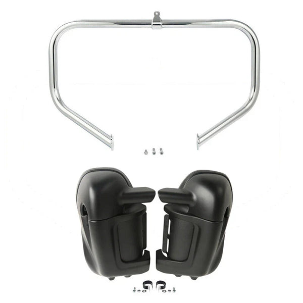 Matte Lower Vented Fairing Engine Guard Fit For Harley Road King Glide 2009-2013