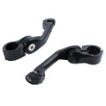 32mm Matte Black Adjustable Highway Long Angled Footpeg Peg Mount Fit For Harley