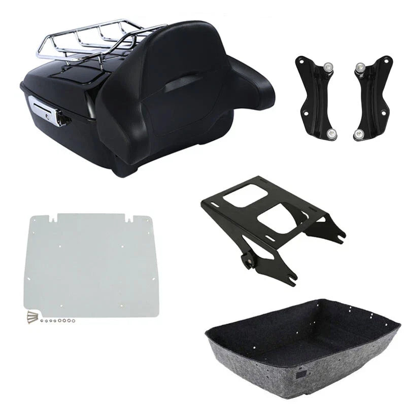 King Trunk Backrest Rack Mount Docking Kit Fit For Harley Street Glide 2014-2026