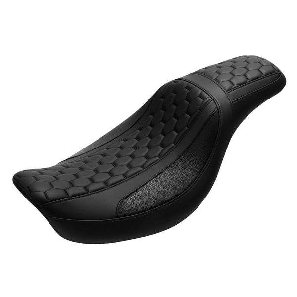 Black Rider & Passenger Seat Fit For Harley Dyna Street Bob Low Rider 2006-2017