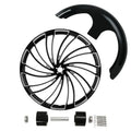 30" Front Wheel Rim Hub Dual Disc Fender Fit For Harley Touring Glide 2008-2024