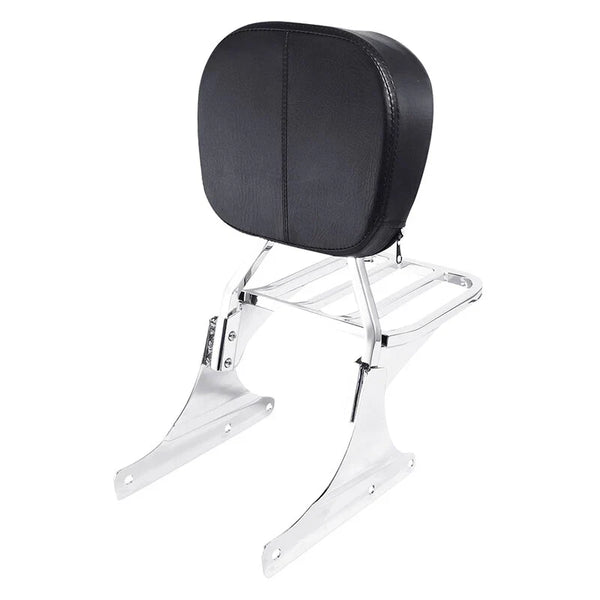 Chrome Sissy Bar Backrest Luggage Rack Fit For Harley Softail Fatboy Flstf 84-17