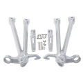 Silver Passenger Footrest Footpegs Bracket Set Fit For Suzuki GSXR1000 2007 2008