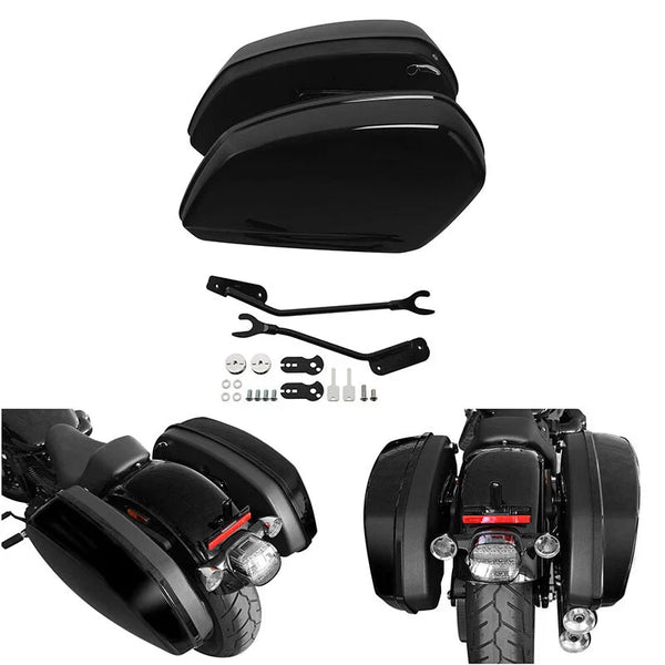 Gloss Black Saddlebags Bags Fit For Harley Low Rider ST Fxlrst 22-25 Fxrst 2022