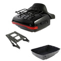 King Trunk Backrest LED Light Mount Rack Fit For Harley Road King Glide 14-2026