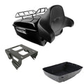 King Trunk Backrest Top Rack Solo Mount Rack Fit For Harley Touring Flht 14-2026