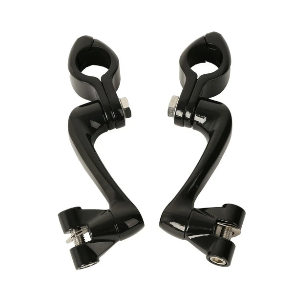 1.25" Highway Foot Pegs Engine Guard Bar Mount Fits For Harley Honda Universal