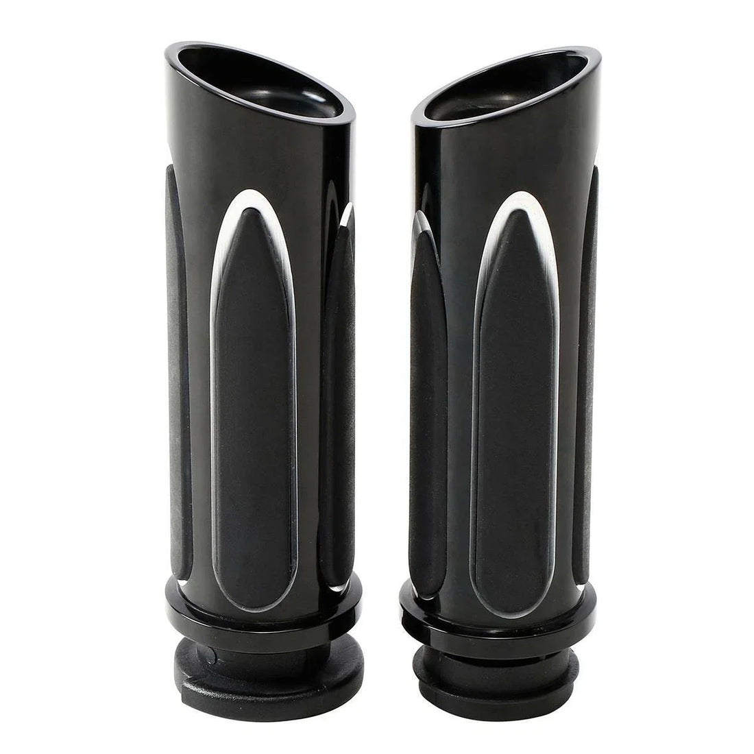 1'' 25mm CNC Electric Handle Bar Grips Fit For Harley Electra Street Glide Black