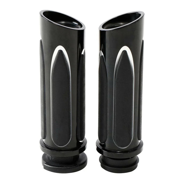1'' 25mm CNC Electric Handle Bar Grips Fit For Harley Electra Street Glide Black