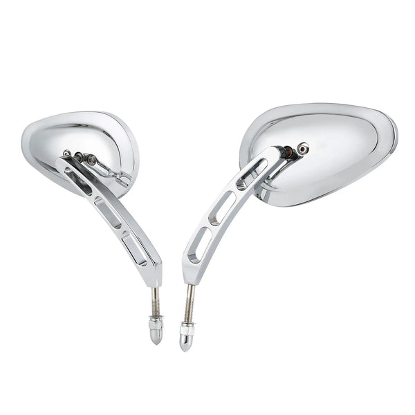 Chrome Rear-View Mirrors Fit For Harley Road Street Glide Sportster Dyna Softail