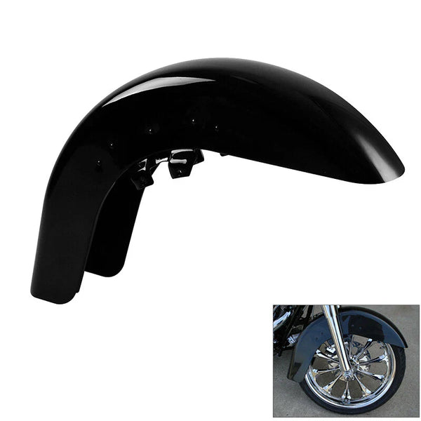 Vivid Black Front Fender Fit For Harley Touring Electra Street Road Glide 89-13