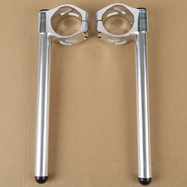 Silver 52mm Handlebar Clip On Fit For Yamaha Fzr 1000CC 1991-1995