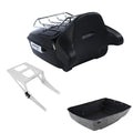 King Trunk Backrest Pad Rack Mount Fit For Harley Fat Boy 2008-17