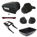 King Trunk Backrest Speakers Tail Light Mount Fit For Harley Fatboy 08-2017