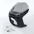 ABS Universal 7" Round Front Headlight Lamp Fairing Smoked Windshield Windscreen