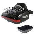 King Trunk Backrest Rack LED Light Fit For Harley Touring Street Glide 2014-2026