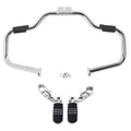 Mustache Engine Guard Highway Bar Footpegs Fit For Harley Softail 2000-17 Chrome