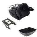 Black King Trunk Backrest Mount Rack Fit For Harley Road Electra Glide 2014-2026