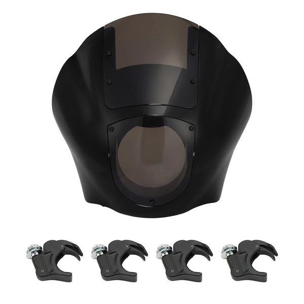 Quarter Headlight Fairing Windscreen 39mm Clamps Fit For Harley Sportster Dyna
