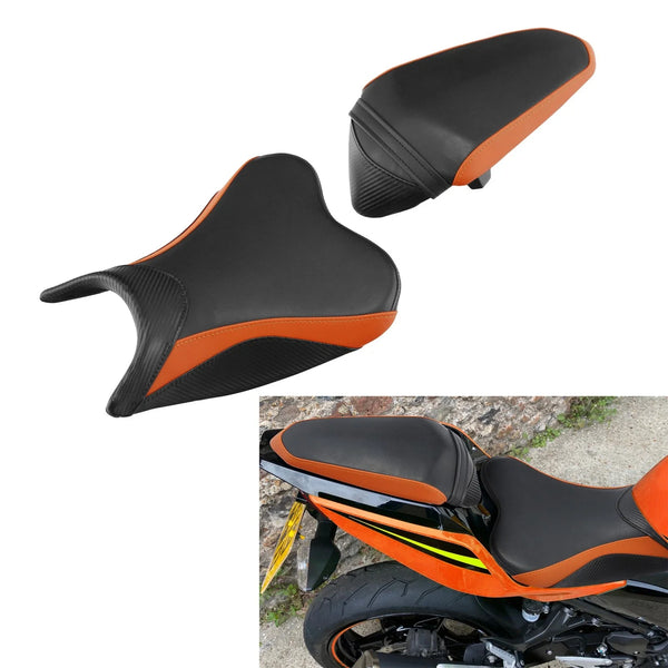 Driver Passenger Seat Fit For Kawasaki Ninja 400 18-24 Z400 19-24 Black+Orange
