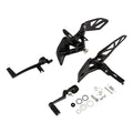 Black Rider Driver Footpegs Footrests Bracket Fit For Suzuki GSXR1000 2017-2025