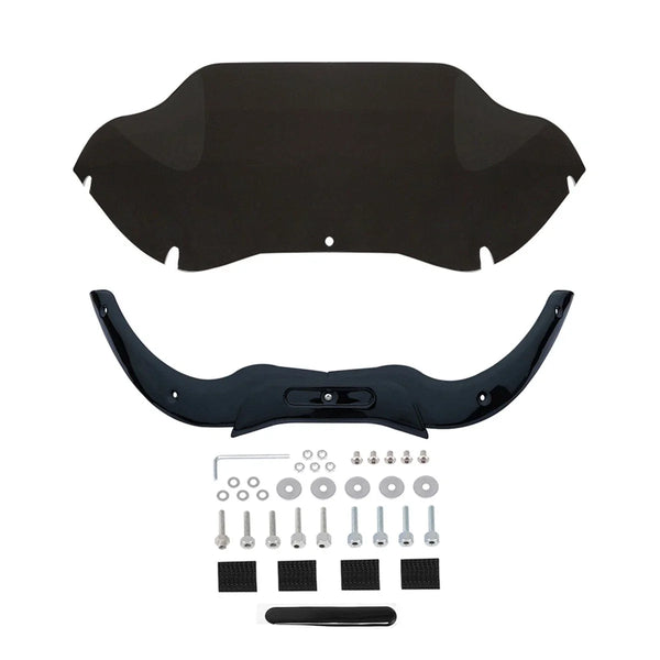 9.5'' Windshield Windscreen Black Trims Fit For Harley Road Glide Fltr 2004-2013