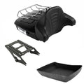 Chopped Trunk Backrest Mount Rack Fit For Harley Touring Electra Glide 2014-2026