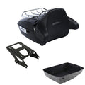 King Trunk Backrest Pad Mounting Rack Fit For Harley Touring Electra Glide 14-26