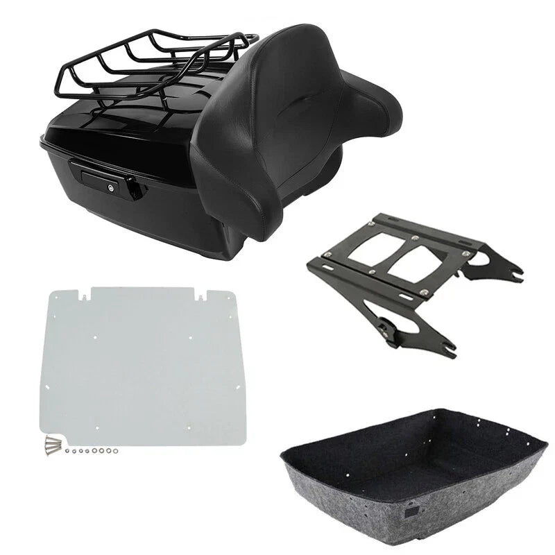 King Trunk Pad Luggage Mount Rack Plate Fit For Harley Road Street Glide 14-2026