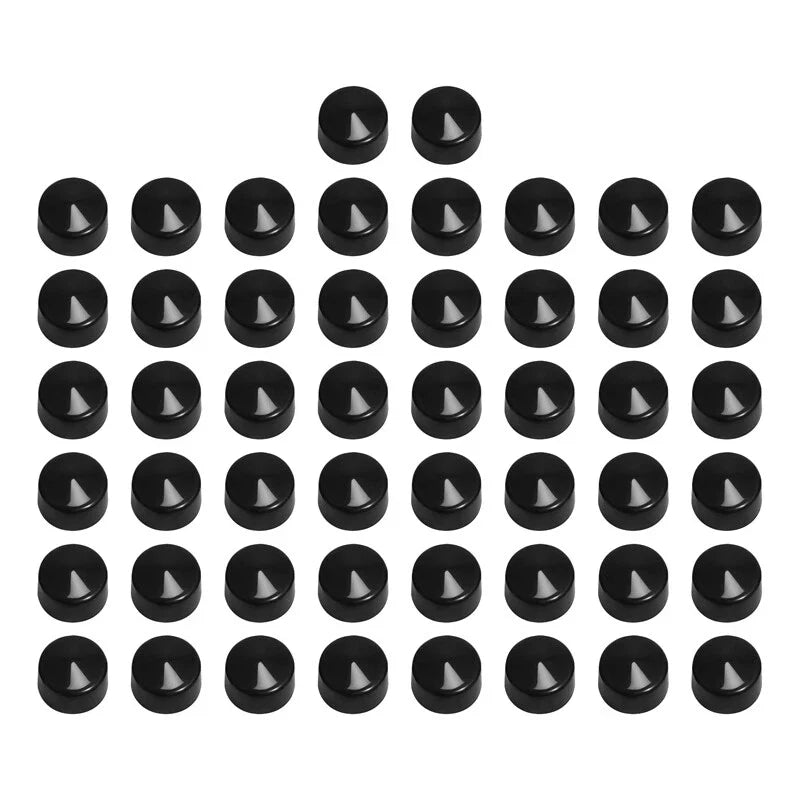 87 pcs Black ABS Bolt Toppers Caps Cover Fit For Harley Softail Twin Cam 84-06